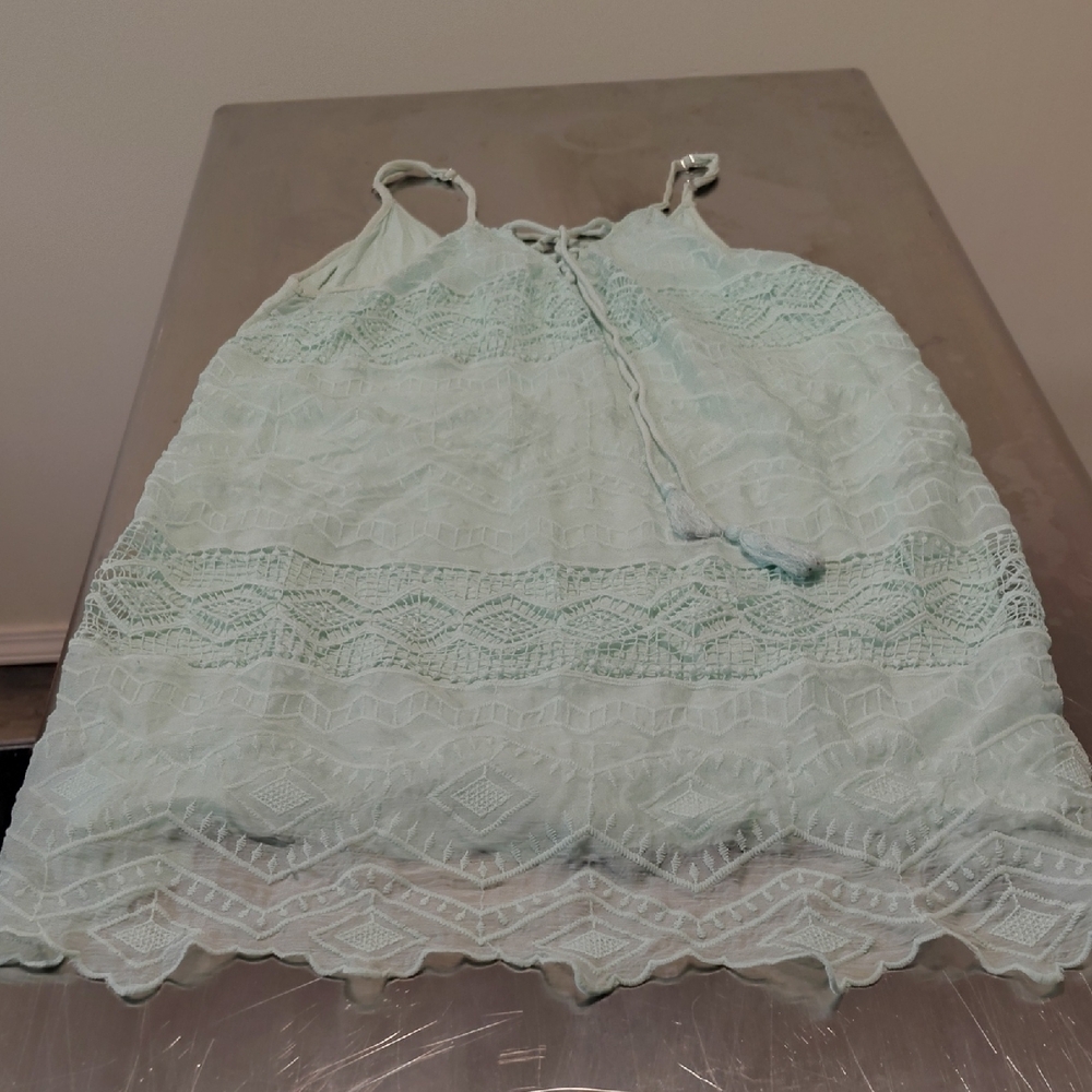 Source Unknown Mint Lace Mini Dress